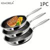Poêle à Frire en Acier Inoxydable Acier Inoxydable 316 Corps Entier Triple Couche Wok Double Face Nid d'Abeille Poêle Convient à Tous les Feux