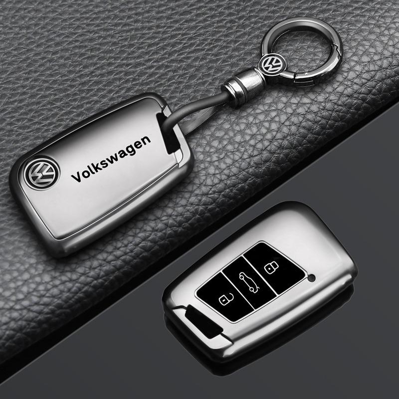 For VW Car Key Case Cover Fob Shell Keyring For VW Volkswagen Golf 7 MK7 Tiguan MK2 T-roc T-cross Auto Keyring Protector Acces