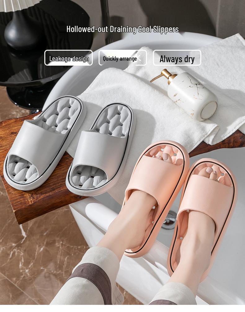 Women's Quick-Dry Anti-Slip Indoor Bathroom Slippers - Step-On Sensation, Breathable Summer Design