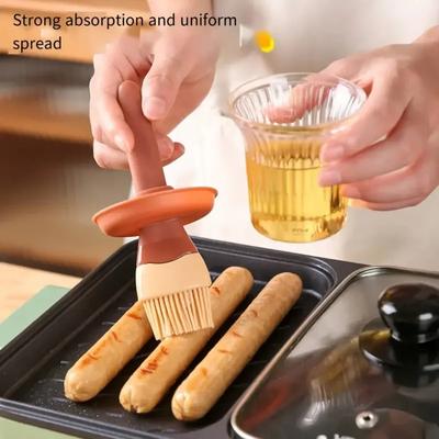 Tragbare Küchenölflasche Silikonpinsel Kontrolle Quantitativ Mit Barbecue-Sprühflasche Für BBQ Kochen Backen Ölspender
