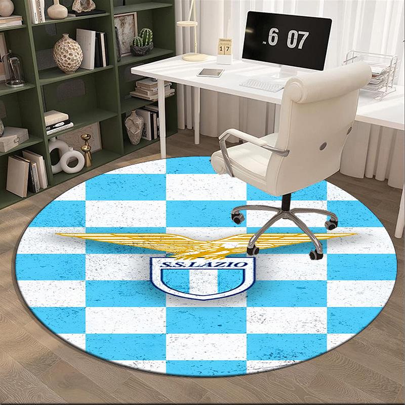 Lazio Football Club Emblem Round Rug for Livingroom,Bedroom, Palyroom, Chair Rug, Area rug, Circle Carpet, Fan Christmas gift