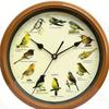 Christmas Music Clock Birdsong Wall Clock 13 Inch Diameter Charming Design Clock With Customizable Sound Settings