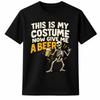 Funny Halloween T Shirt Skeleton Beer Costume Spooky Party Halloween Gift