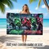 Motorrad Biker Thema Schnelltrocknendes Strandtuch Benutzerdefinierter Name Text Druck Groß Sandabweisendes Handtuch Strandurlaub