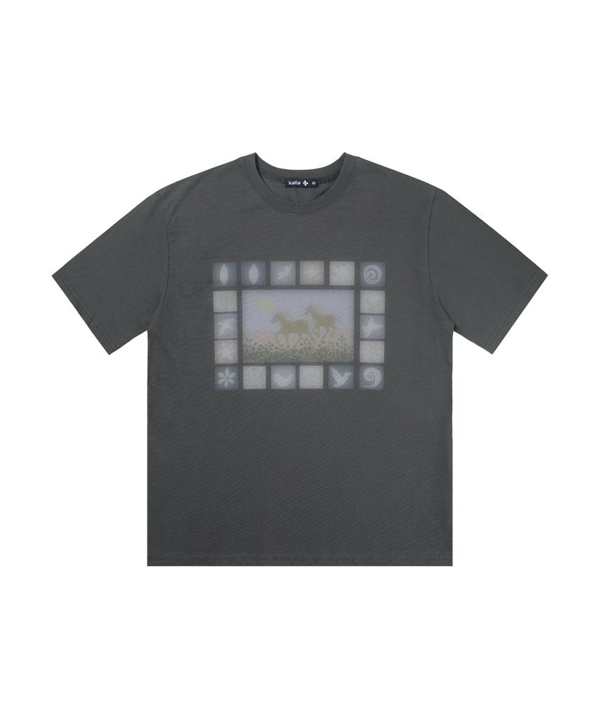KAIFAI Pio Short Sleeve T-Shirt (Charcoal) K26Qb236