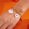 Halloween Punk Multi-element Ghost Spider Web Pumpkin Pendant Chain Bracelet for Women Zircon Bracelet Hip Hop Metal Jewelry