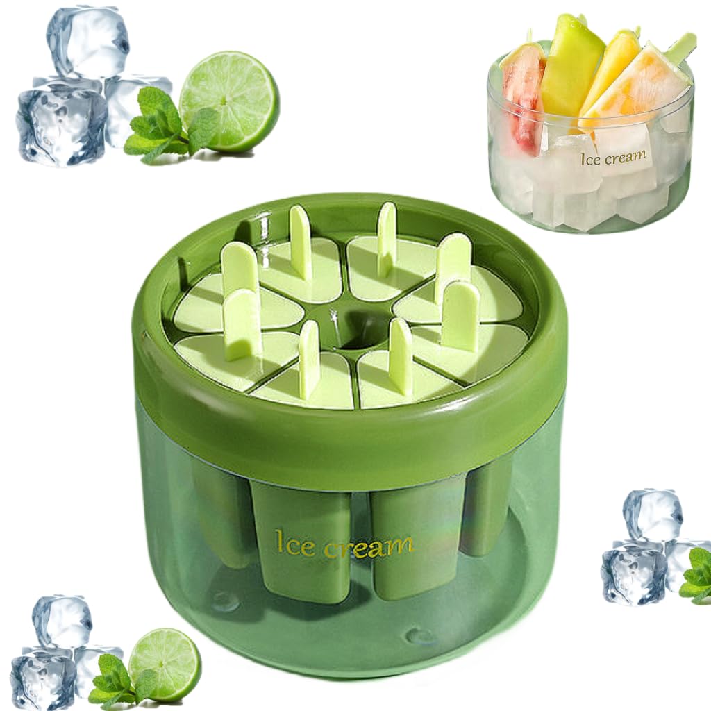 Ice Cream Mold Homemade Popsicle Cheese Stick Silicone Food Grade Ice Cream Jelly Mousse Ice Grid DIY Home Ice Making Mold зелёный