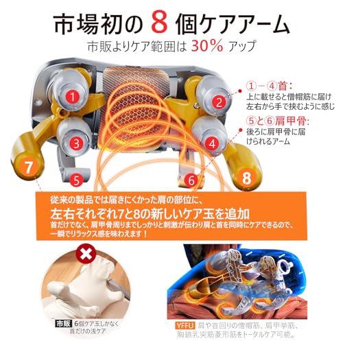 [Neu für 2025] Nackenpflege-Entspannungsgerät mit japanischer Sprachführung und Fernbedienung für Nacken, Schultern, Taille, Rücken, Oberschenkel und Waden. 5 Mod