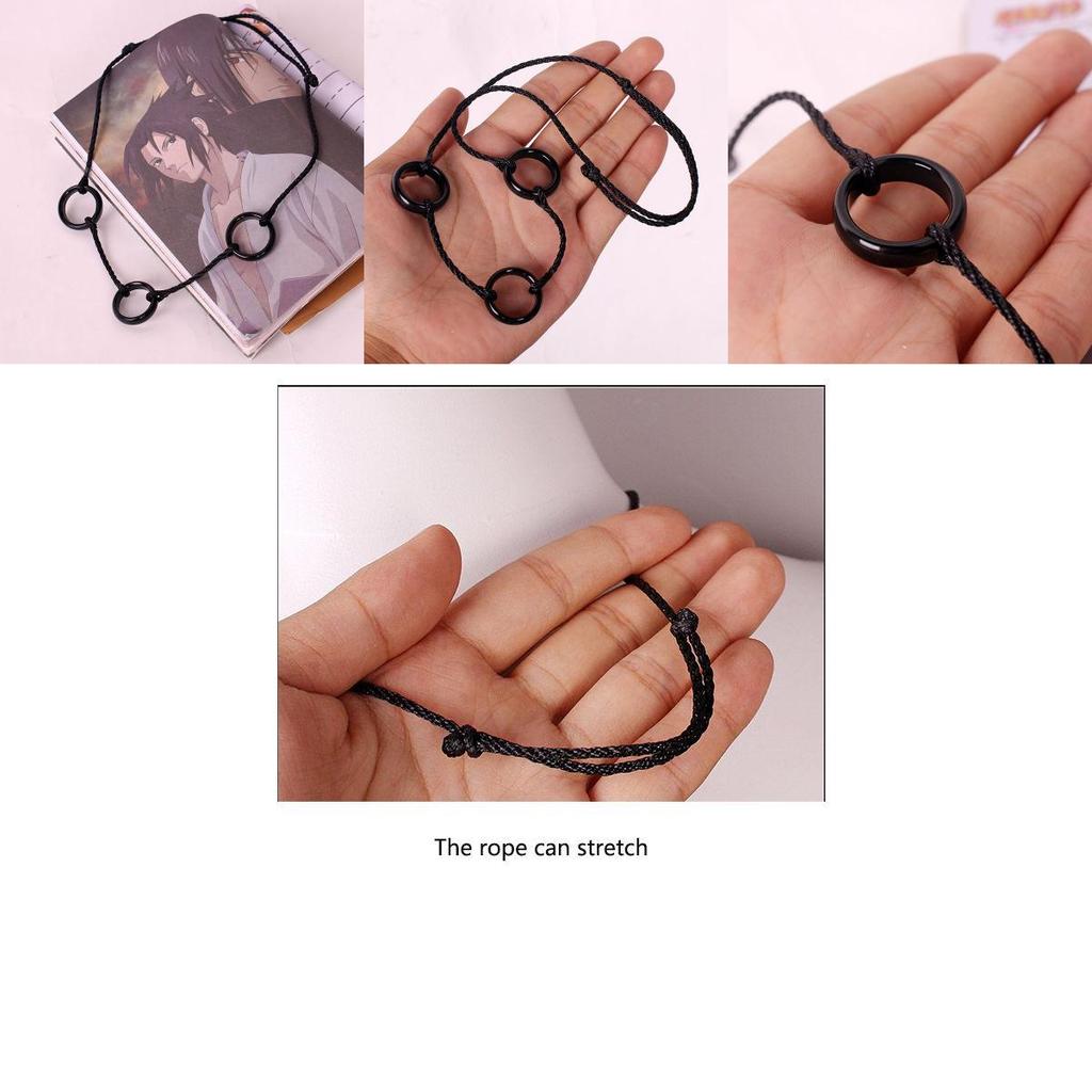 Stunning Uchiha Itachi Necklace Pendant Three Ring For Anime Cosplay Dress Up