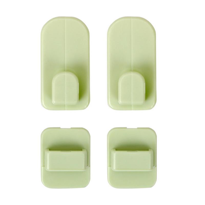 

Модная настенная вешалка унисекс для телевизора, 4 шт./компл., держатель для пульта дистанционного управления, клейкая лента, контроллер, липкий крючок, набор для кондиционера, ABS зелёный