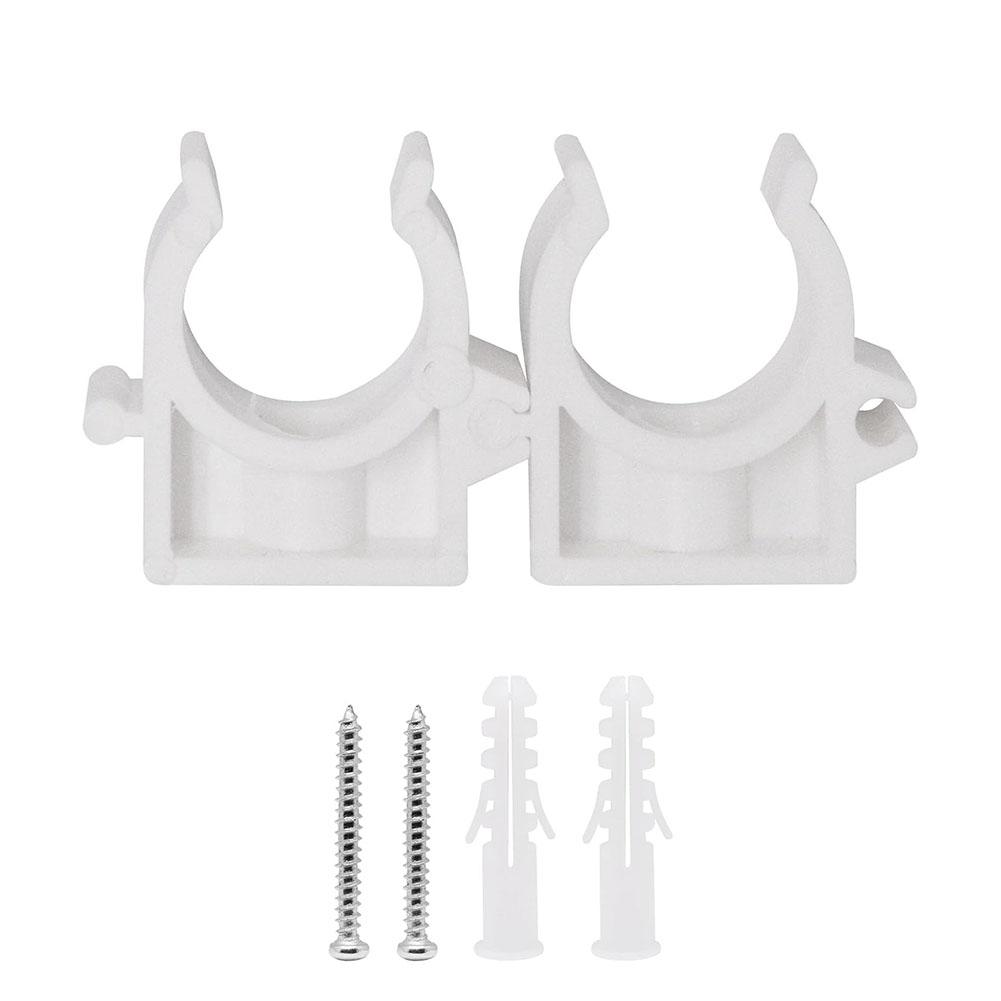 PPR U-Shaped Pipe Clips 50 Pack for Mounting Compressed Air Hoses Hydraulic Lines and Water Tubing On Smooth Round Surfaces