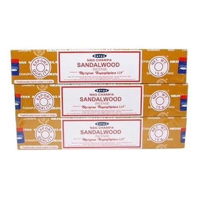 Satya Nag Champa Sandelholz Räucherstäbchen Packung mit 3 * 15 G