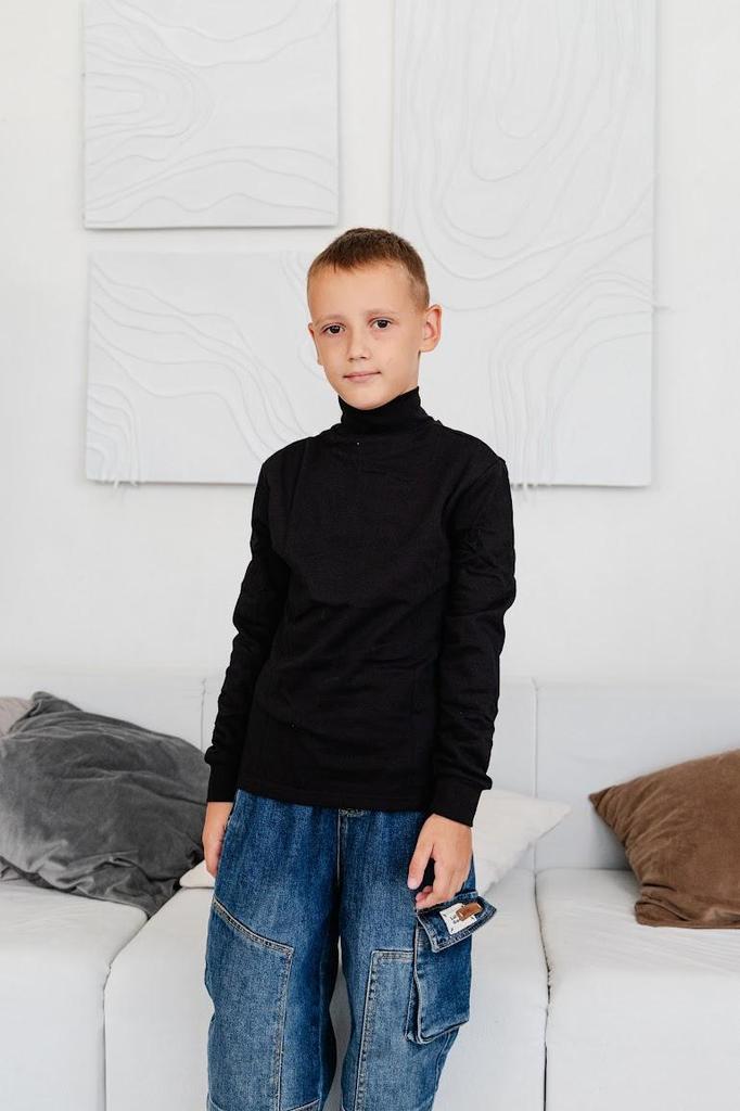 Langermet (Gutter) – Varm høyhalset genser for tenåringer Demi-sesong 6236-023 HC