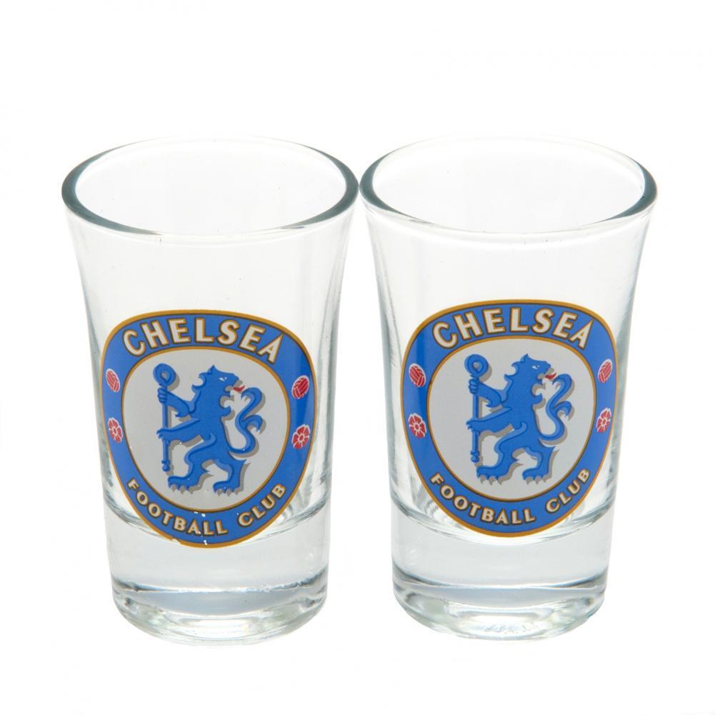 Chelsea FC Crest Shot Glass Set (Pack of 2)