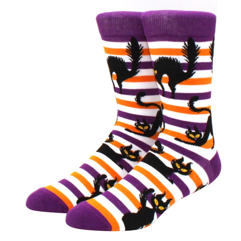 

Новые мужские носки на осень-зиму на Хэллоуин, забавные носки с изображением черепа, инопланетянина, тыквы, монстра, летучей мыши, девушки EUR 39-46 US 7.5-12