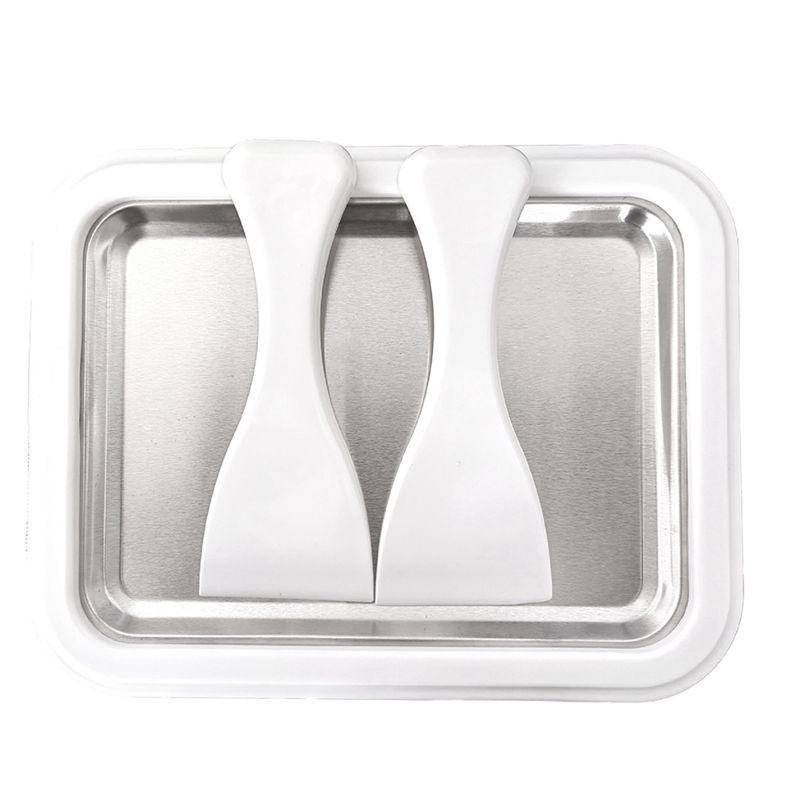 ABWR-Fried Yogurt Machine Home-Made Mini Fried Ice Machine Instant Cold Plate Ideal For Making Rolled Ice Cream A белый