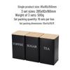 Bamboo Lid Tin Box for Sugar, Tea, and Coffee In Minimalist Style