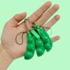 2-20pcs Fidget toy bag Portachiavi stress relief Edamame toy squeeze pea keychain cute stress adult toy keychain