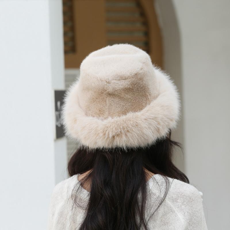 Hat for Women Autumn and Winter Plush Fashionable Fisherman Hat Small Face Warm Cute Ear Protection Lei Feng Hat