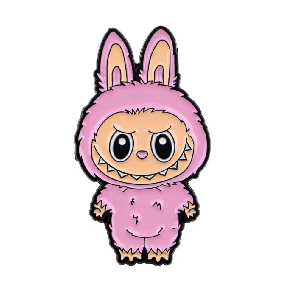 Nye 5 stk Tegneserie Monster Emailepin Anime Merker på Ryggsekk Brosjer for Kvinner Menn Reversnåler Cosplay Tilbehør Festgaver Labubu