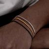 1.7mm Stainless Steel Links Wristband, Stylish Adjustable Unisex Jewelry Square Snake Chain Bracelets for Men Women Accessories