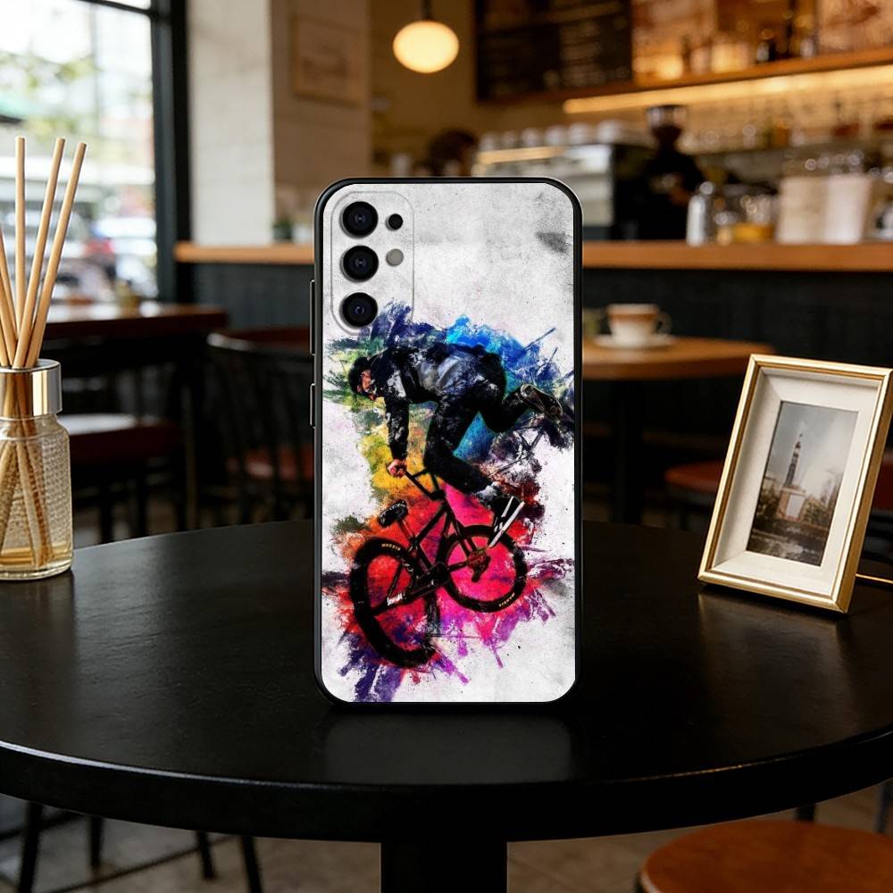 

cycling Phone Case Black Silicone Soft For Samsung S25,S24,S21,S22,S23,S30,Ultra,S20,Plus,Fe,Lite Samsung S20ULTRA5G