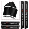 High-quality Carbon Fiber Car Door Sill Protector Sticker For Tesla Model 3 Model Y Model S Model X Cybertruck Juguete Roadster
