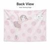 Kawaii Anime Girl Wall Tapestry Pink Strawberry Pattern Cute Cat Flat Print Hanging For Girls Bedroom Dorm Aesthetic Decor