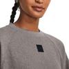 Under Armour Solid Color Crew Neck Pullover Long Sleeve Sweatshirt Women Sweatshirt Gray 1379773-294