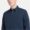 Timberland Solid Color Polo Casual Long Sleeve Shirt Men Shirts Blue A42J5-433