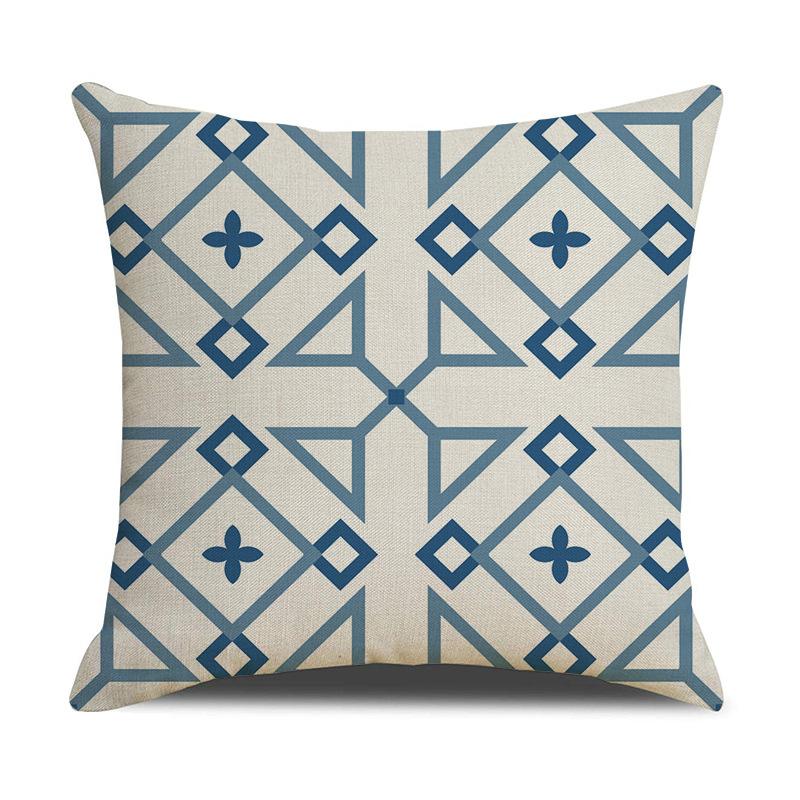 Nordisches Geometrisches Mandala Leinen Kissenbezug Digitaldruck Auto Sofa Bett Kissen Kissenbezug Zuhause