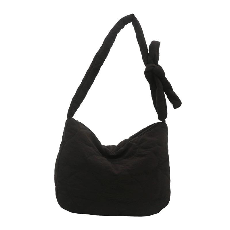 Damenhandtasche mit großer Kapazität, rautenförmige Wolke, plissierte Knödel-Großtasche, Herbstneuheit, lässige Umhängetasche, Messenger Bag