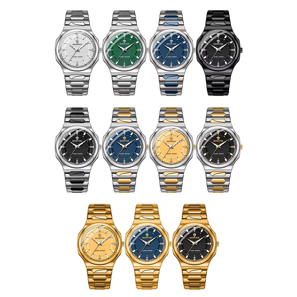 Luxury Quartz Watches for Men Luminous Display Waterproof Male Gifts Watch Steel Strap Reloj Timepiece
