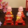 1Pcs Auto Shaking Little Monk Car Interior Accessories Toy Mini Solar Powered Little Monk Car Ornament Desktop Office Decoration