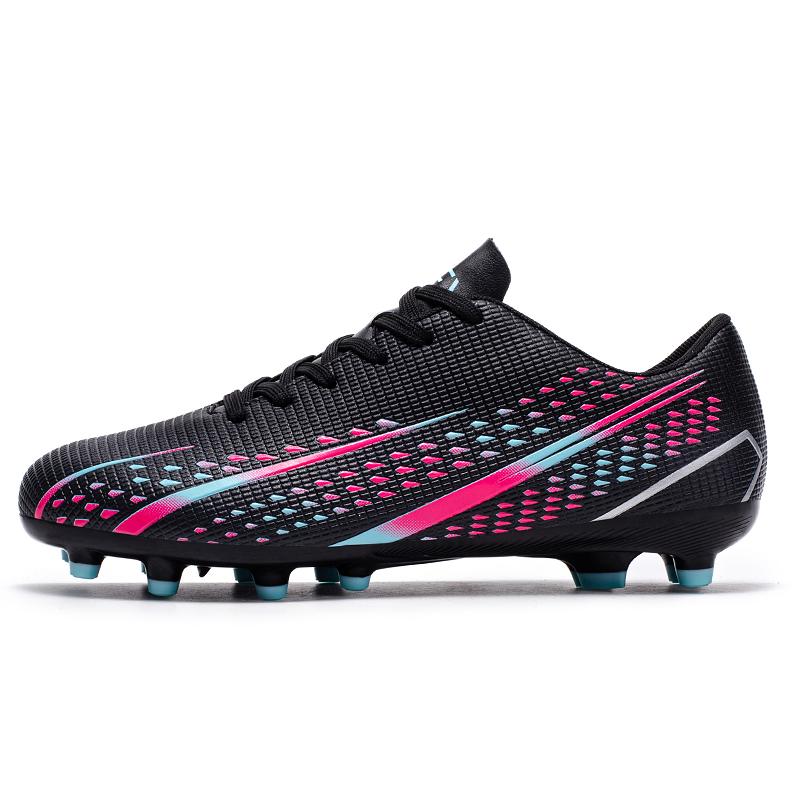 Unisex Football Boots Men's High -top Elastic Socks Mouth Leather Art Lawn Long Nail Football Shoes Children Big Size Football Boots