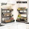 Heavy Duty Spice Rack Carbon Steel Kitchen Rack 2/3 Tier Countertop Condiment Cabinet Organizer Organizer Multi-Layer Seasoning Bottle Holder