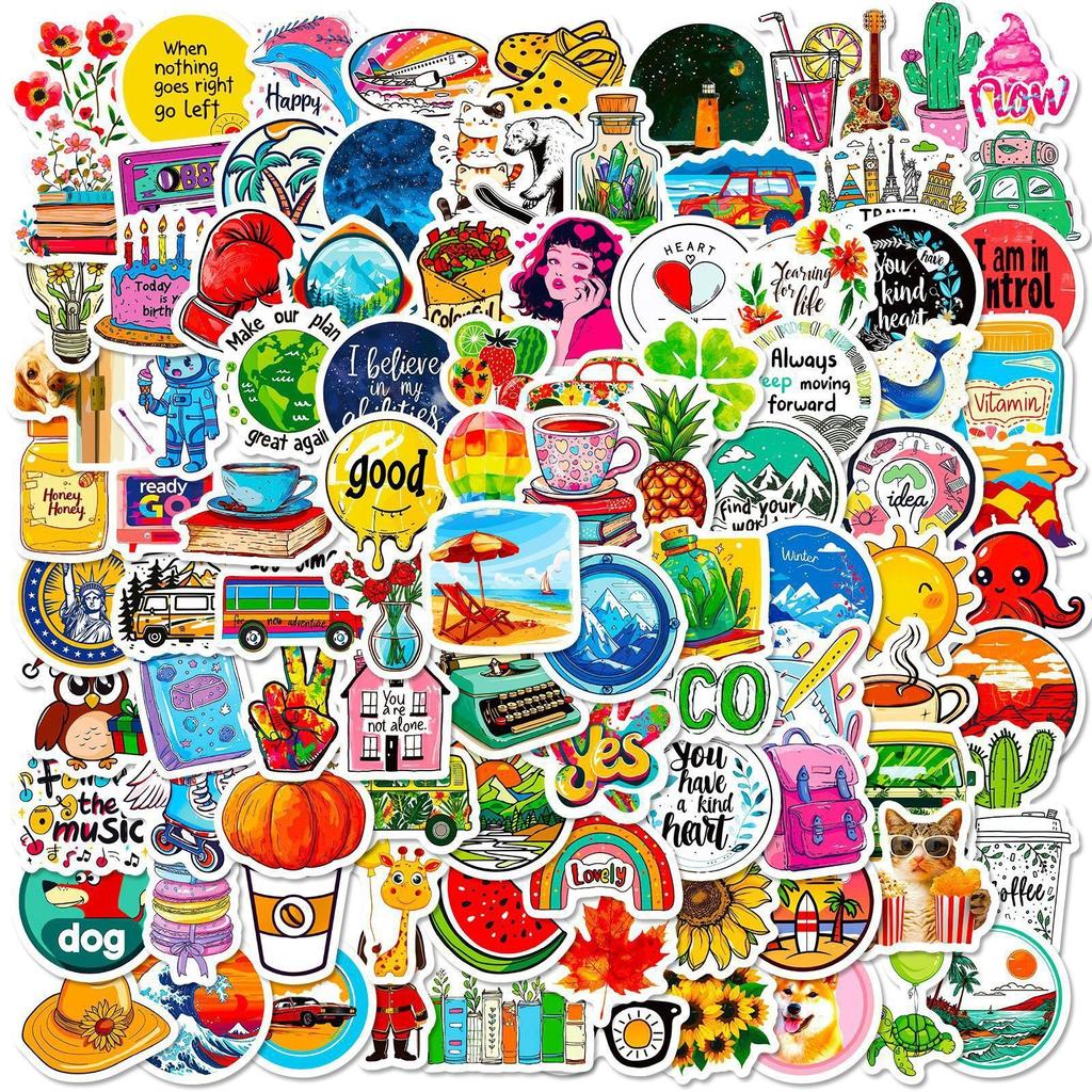 200 Hand-drawn Illustration Stickers European and American Style Series Graffiti Stickers Children's Stickers