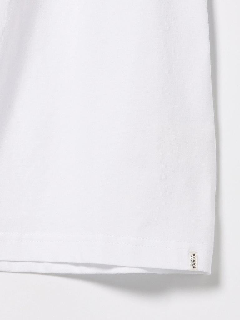BEAMS HEART Printed with Logo Back Print x Size M T-Shirt B-HEART (S-L), Women's, Off-White Pink, (43080050213)
