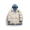 Padded jacket men's autumn and winter piled thickened trendy brand youth padded jacket high school students fake two padded jacket