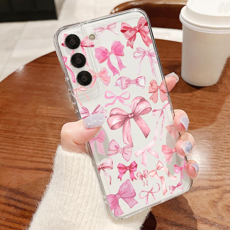 Colorful Bowknots Case For Samsung S26 Ultra S25 FE S24 S23 S22 Plus S21 A15 A25 A35 A55 A16 A26 A36 A56 A17 A37 A57 5G Clear TPU Soft Cover