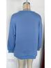 Women's Oversized Plus Velvet Round Neck Pullover Sweatshirt