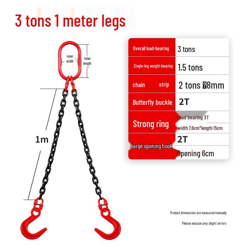 G80 Manganese Steel Double Hook Sling Chain for Lifting and Hoisting