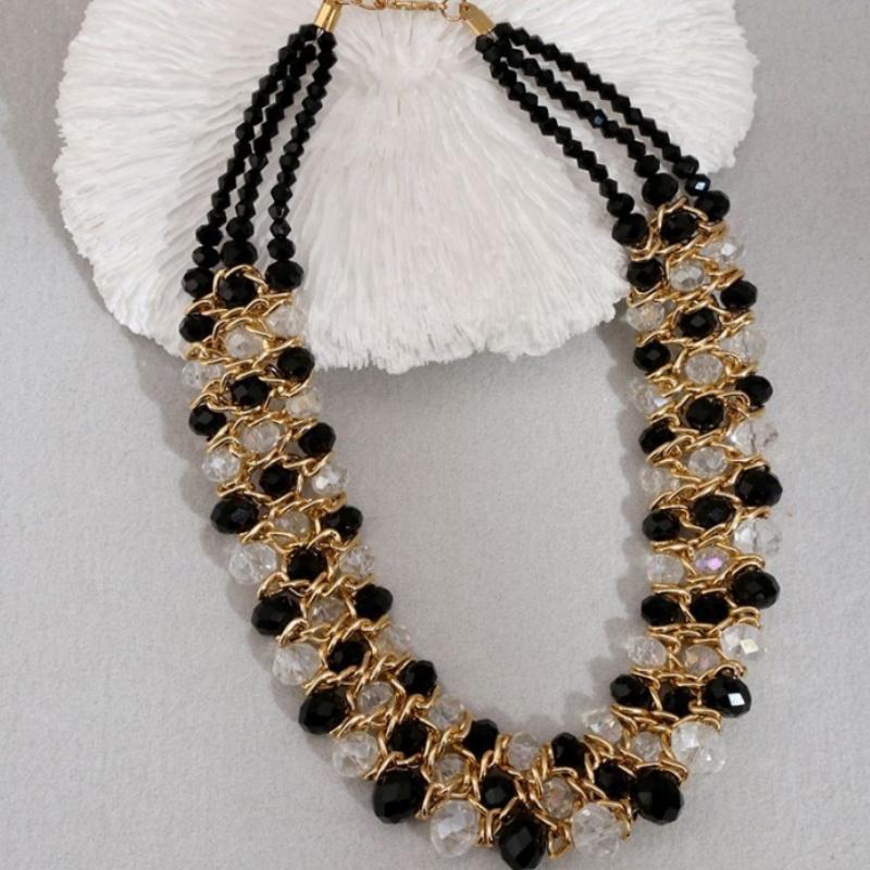Ethnic Glasses Mixed Choker Necklace Women Multilayer Jewelry Accessories