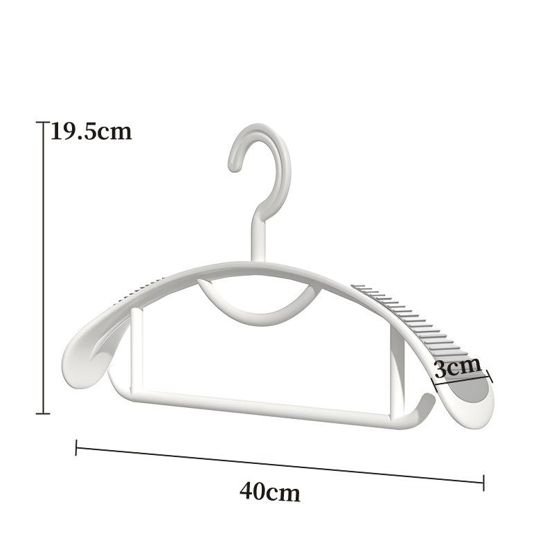 10pcs Household Non-slip Hanger, Thick And Wide Shoulder Plastic Drying Rack, Used To Hang Clothes