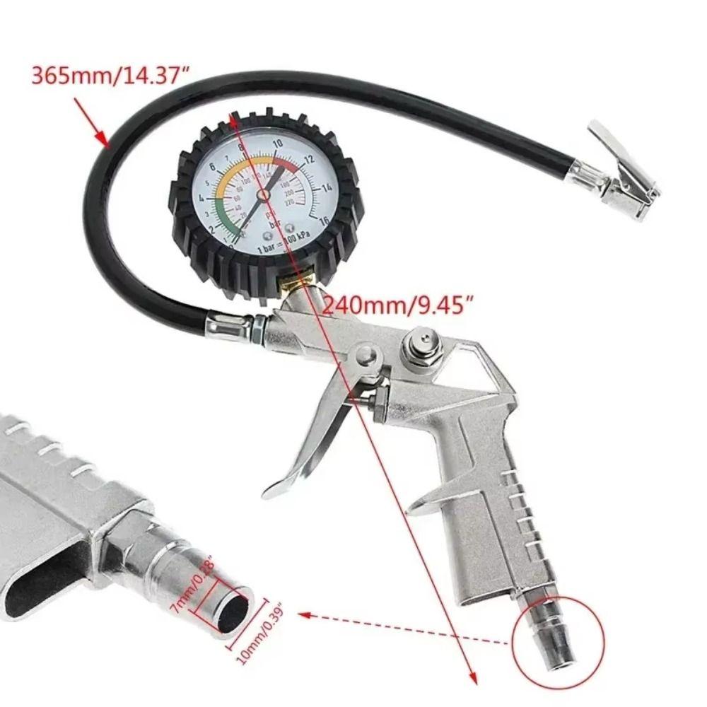Meter Display Tire Air Pressure Gauge 0-16Bar Inflator Pump Tools  SUV Tire Inflation