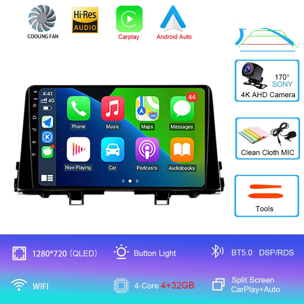 

Автомагнитола Android 14 Carplay Для KIA PICANTO Morning K 2016 2017 2018 2019 Навигация GPS Мультимедийный плеер Авто wifi+4G BT DSP