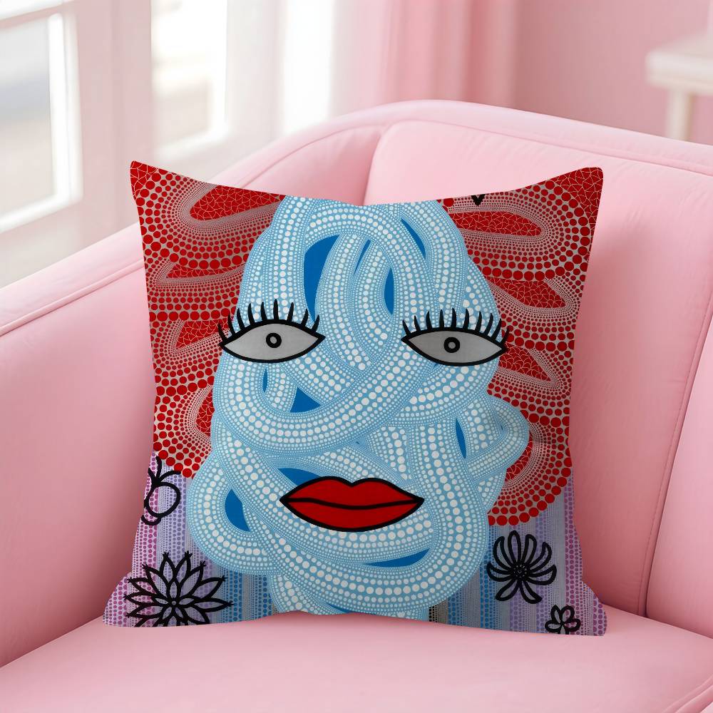 Japanese Yayoi Kusama Personalized Pillow Cover Kids Bedroom Wild Party Decor Pillowcase kid Birthday shower Gift