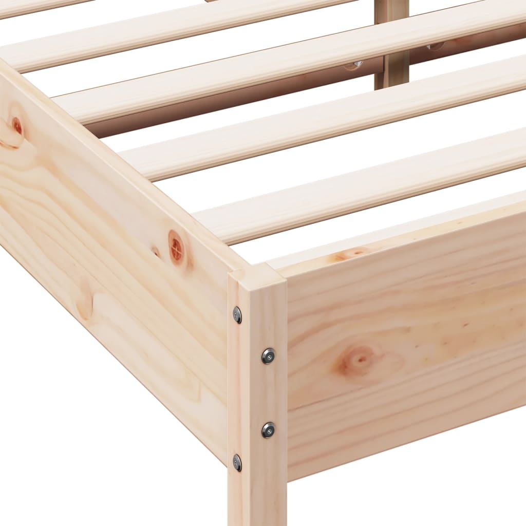 Solid Wood Bed Without Mattress 160x200 Cm Pine Wood