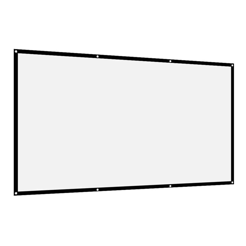 16:9 Thicken Portable Non Crease Soft White Polyester Projector Curtain Projection Screen Non Crease White Projector Screen