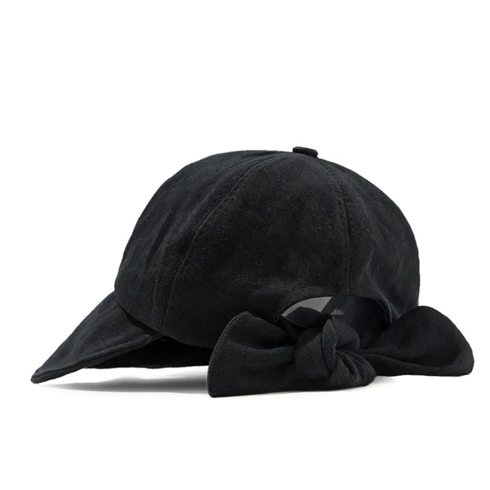 Spring Summer Big Wide Brim Sun Visor Hats Women Girl Sweet Bows Bucket Hat Soft Cotton Outdoor Travel Portable Baseball Cap